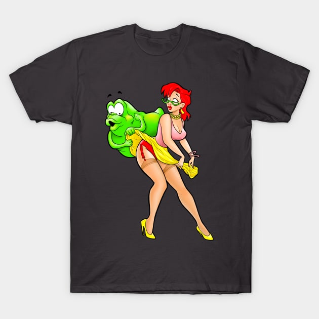 Janine and Slimer T-Shirt by Becca Whitaker